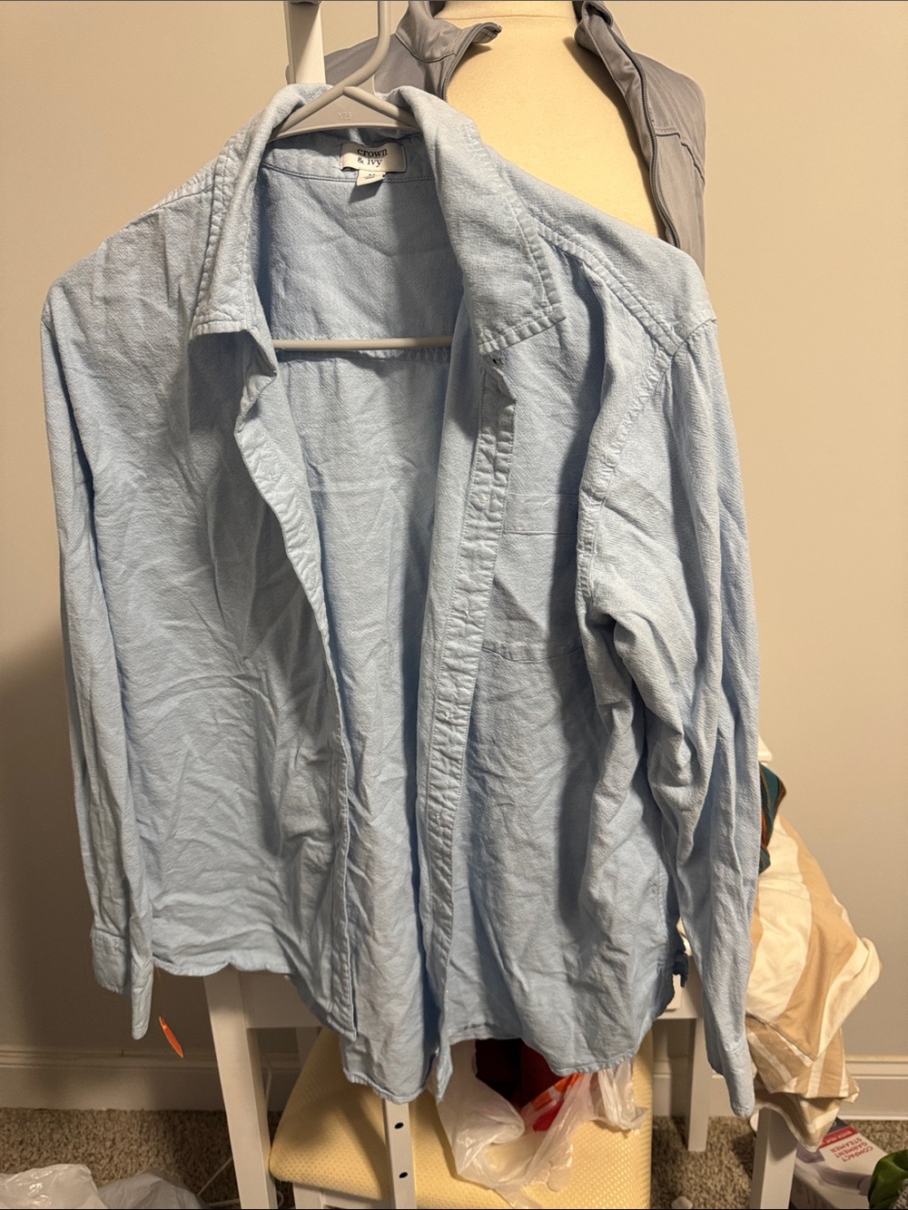crown & ivy Light Blue women’s Shirt Jacket